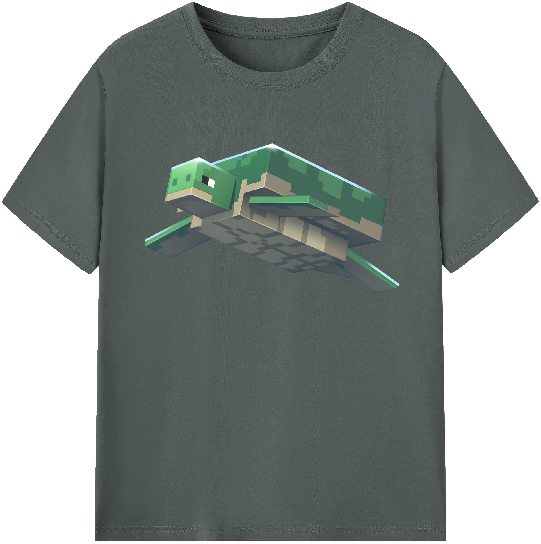 （画像用） マインクラフト ブロックの世界 Minecraft MC Block world 綿100％ メンズ半袖Tシャツ｜肌触りやわらか＆通気性